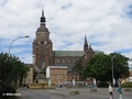 Die Marienkirche von Stralsunder Busbahnhof aus