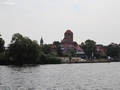 Blick über den See auf Waren / Georgenkirche