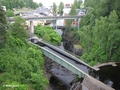 Aquädukt und Bahnbrücke in Håverud, aufgenommen von der Straßenbrücke